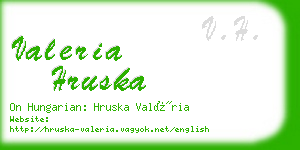 valeria hruska business card